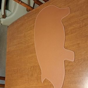 Pig vinyl place mat or decor/ BUNDLE ONLY 2or more items